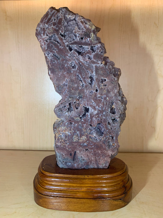 Sphalerite Slab with wooden base