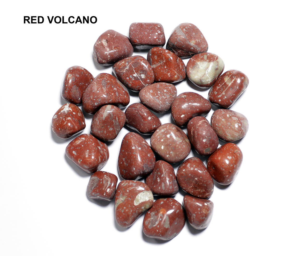 Red Volcano Jasper Tumbles