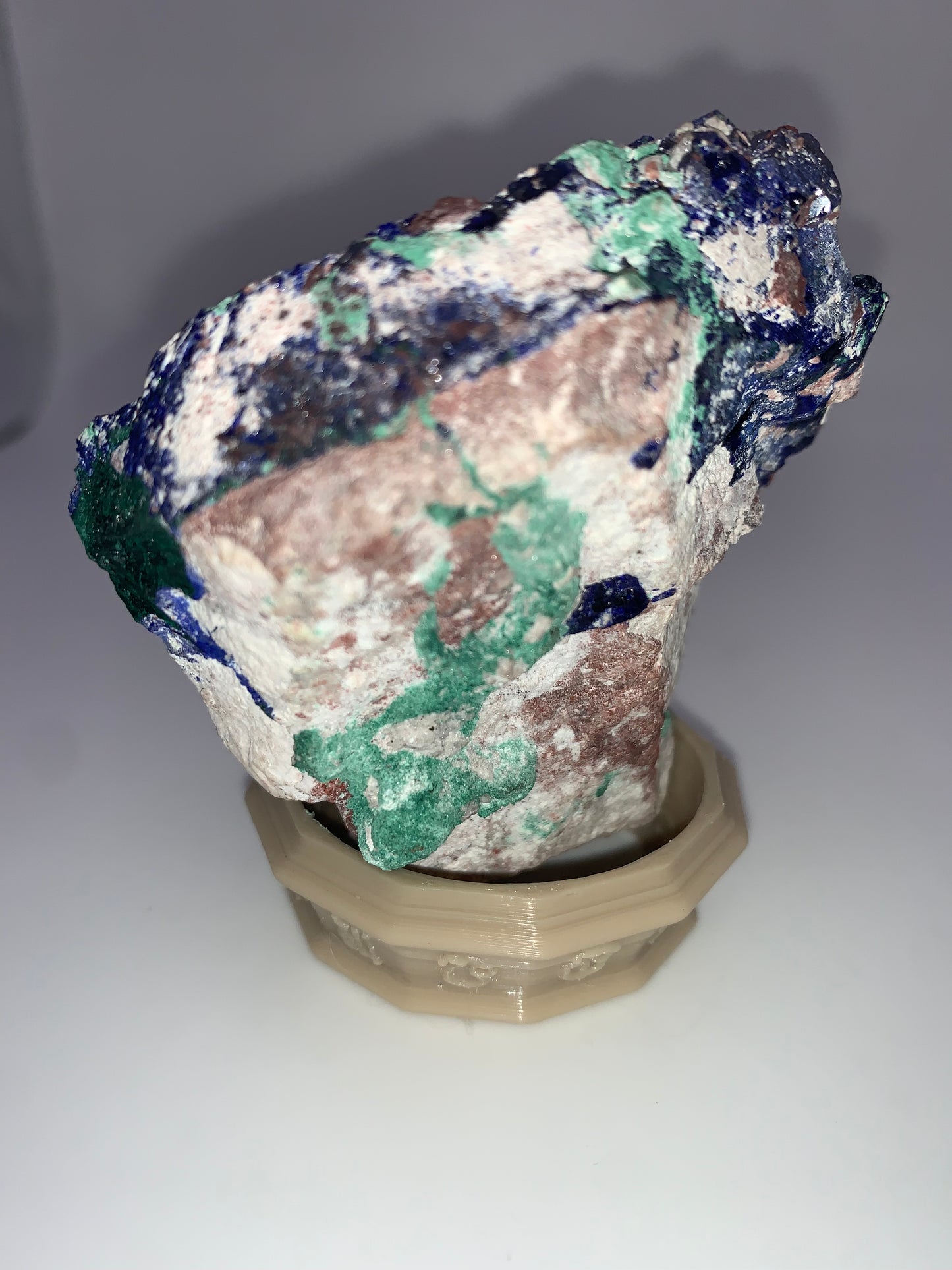 Large Crystalized Milpillas Mine Azurite with Malachite