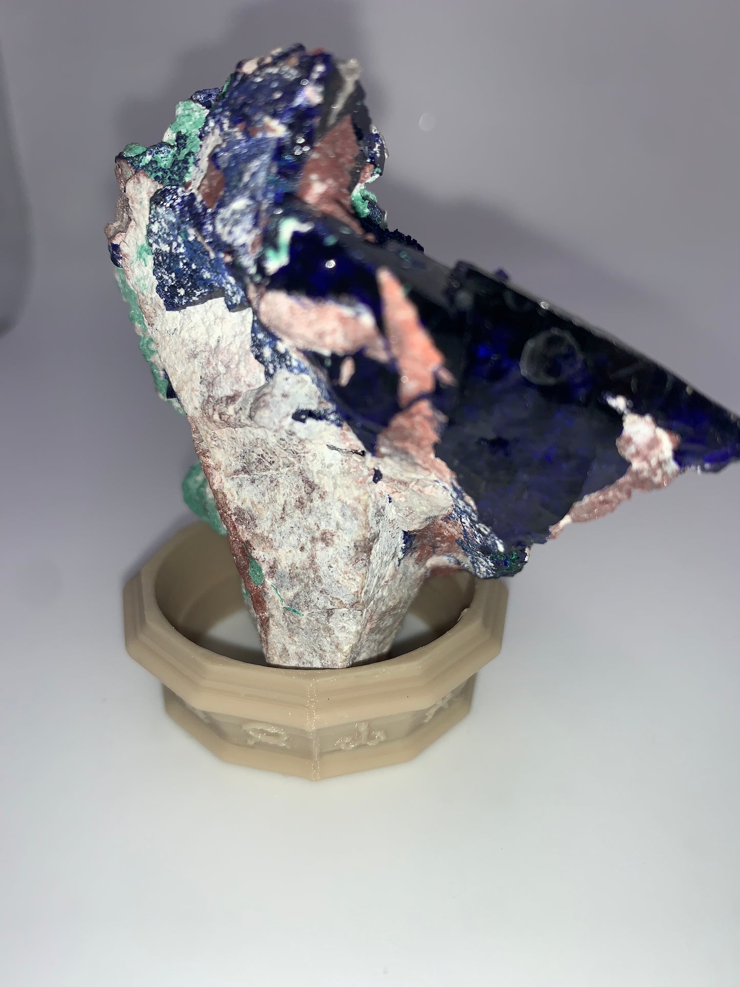 Large Crystalized Milpillas Mine Azurite with Malachite