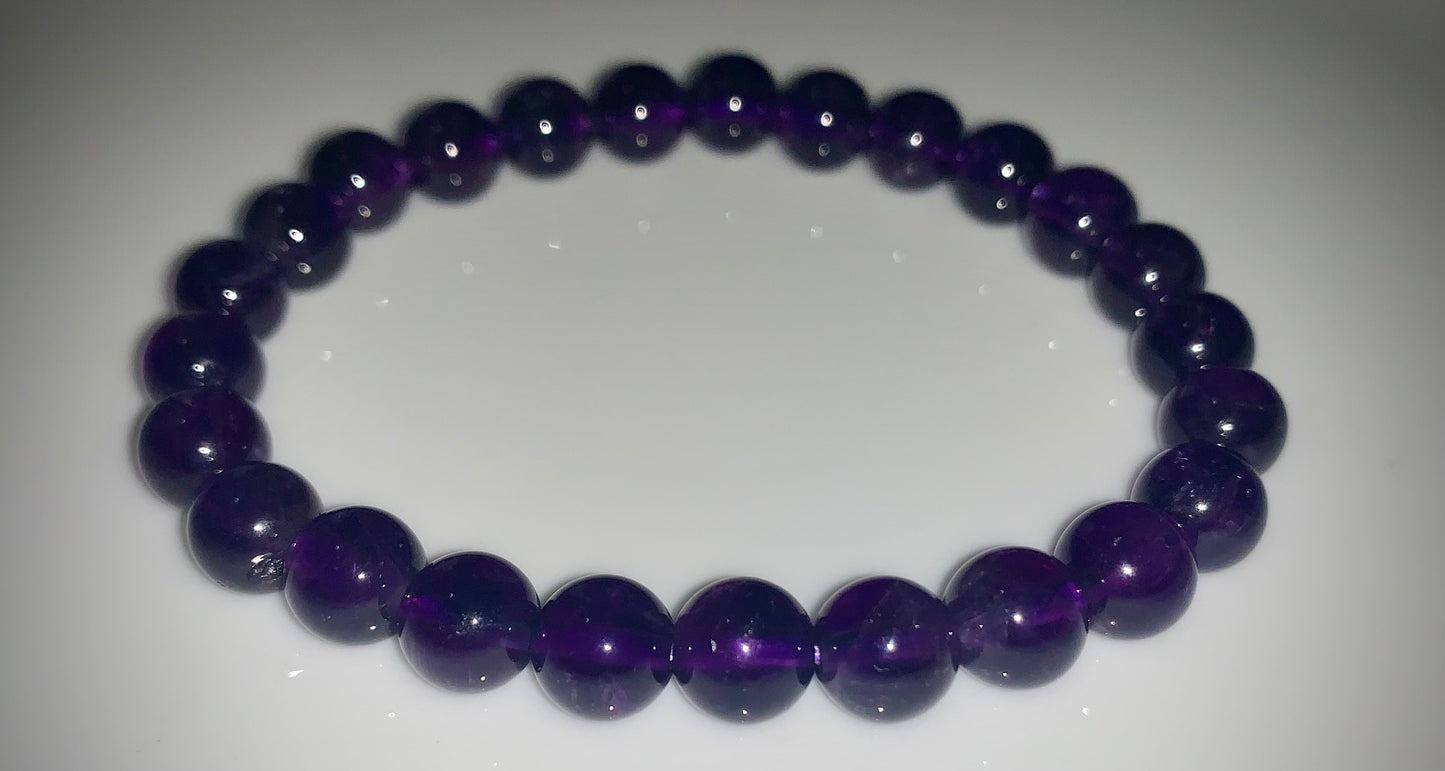 Amethyst bead bracelet