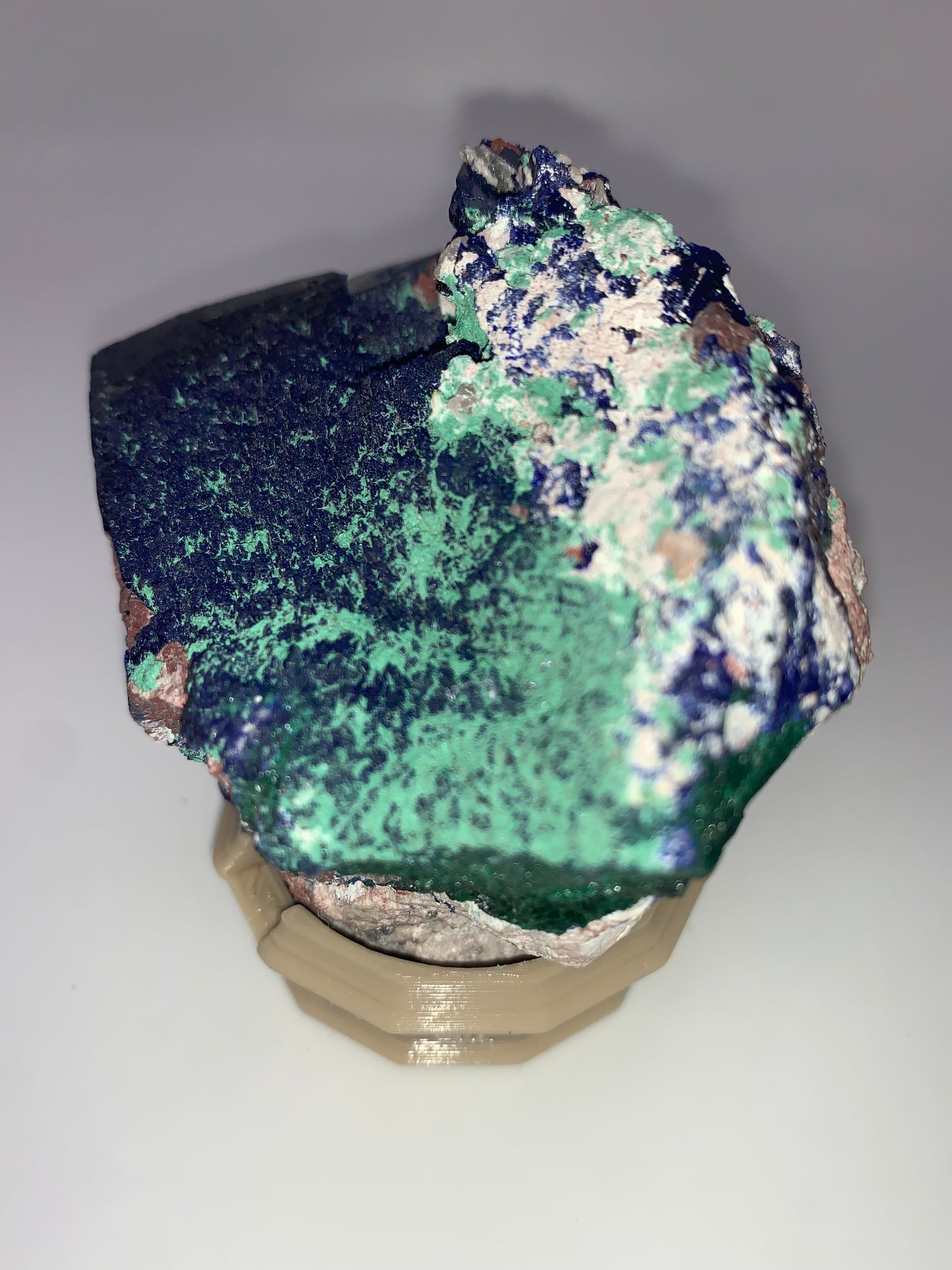 Large Crystalized Milpillas Mine Azurite with Malachite