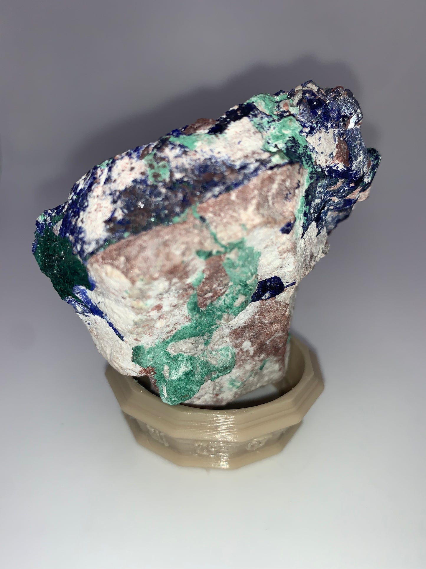 Large Crystalized Milpillas Mine Azurite with Malachite